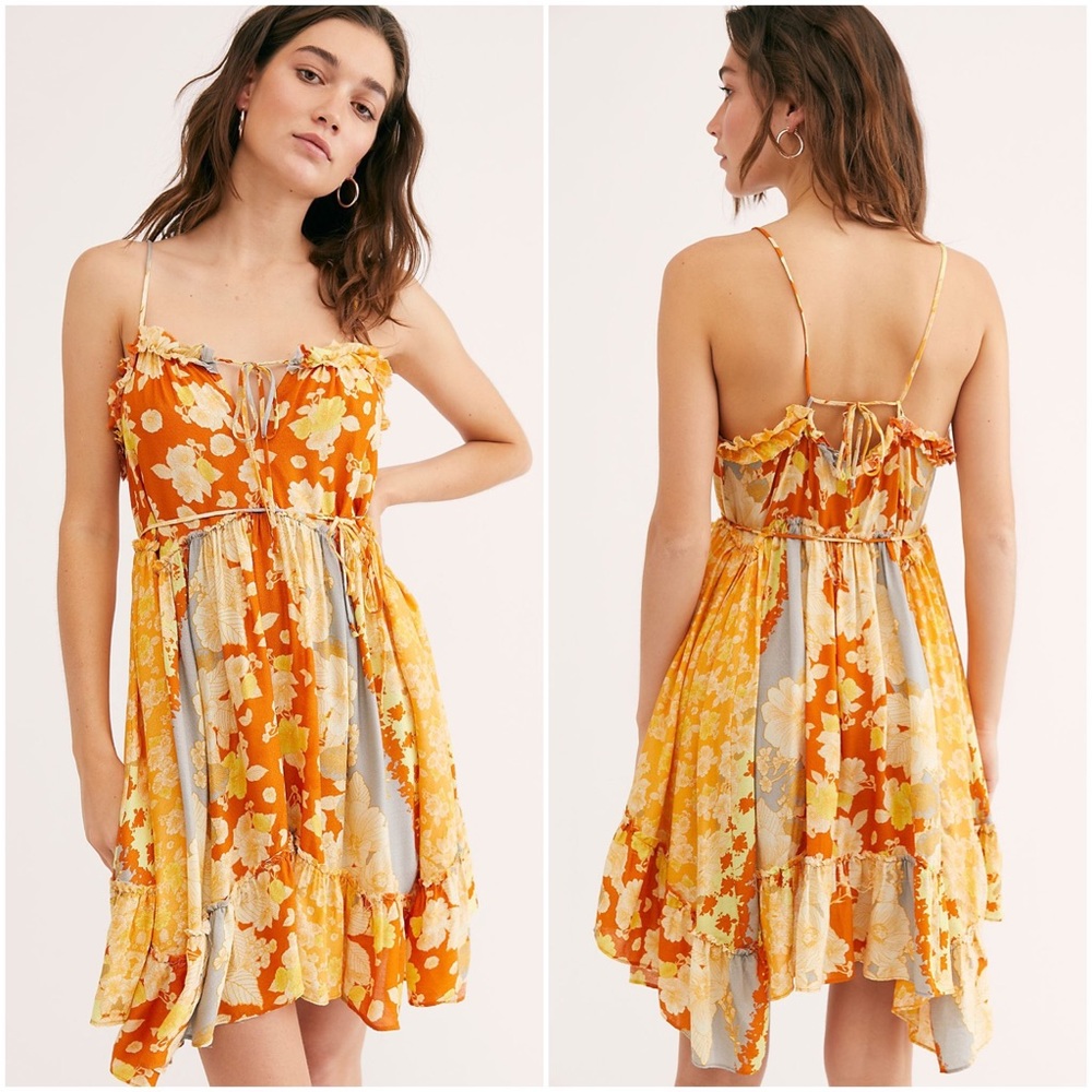 NWT Free People • Mixed Floral Slip Dress